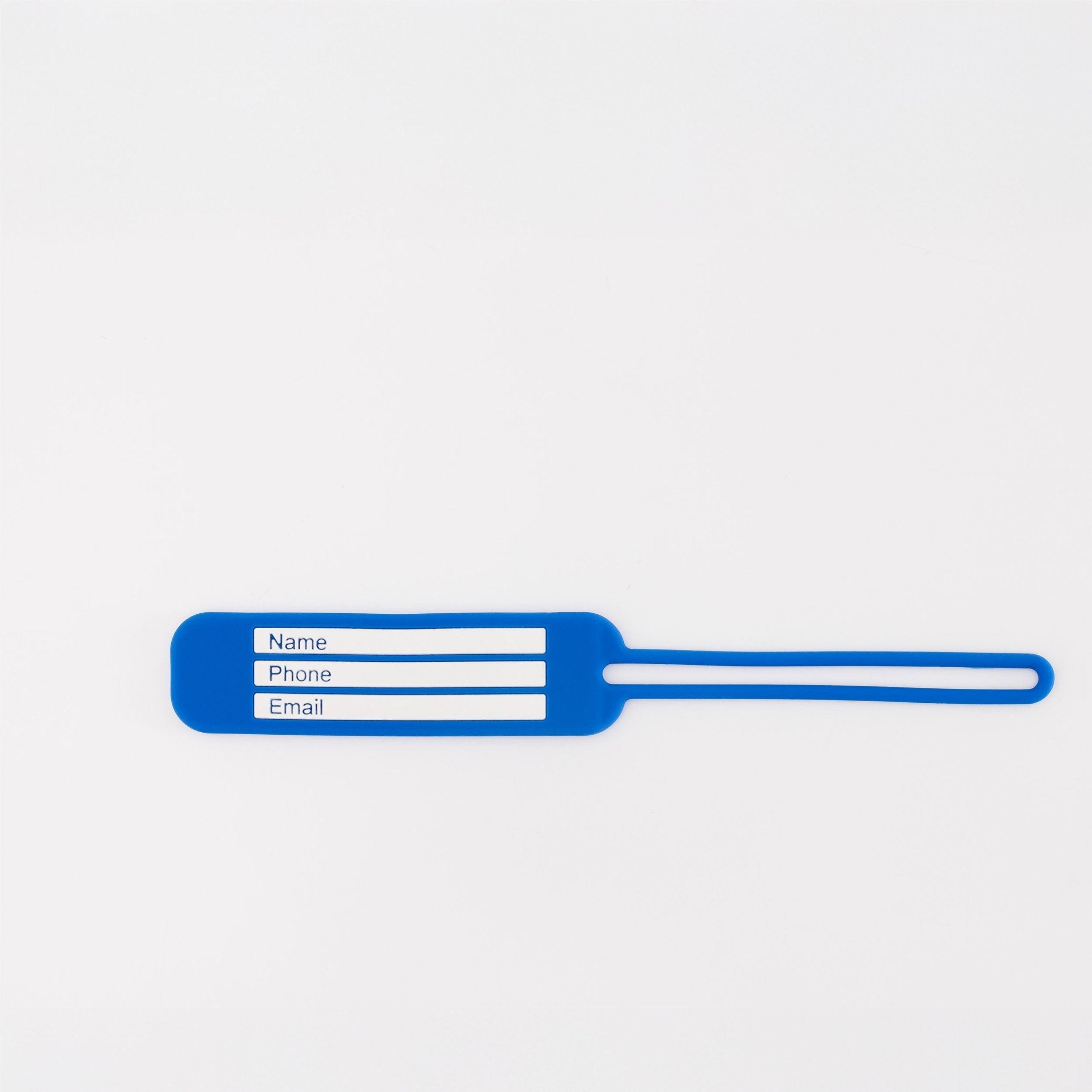 Tesport™ Silicone Address Bag Tag in Blue back view