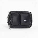 Tesport Cloud Crossbody Belt Bag in Black front view