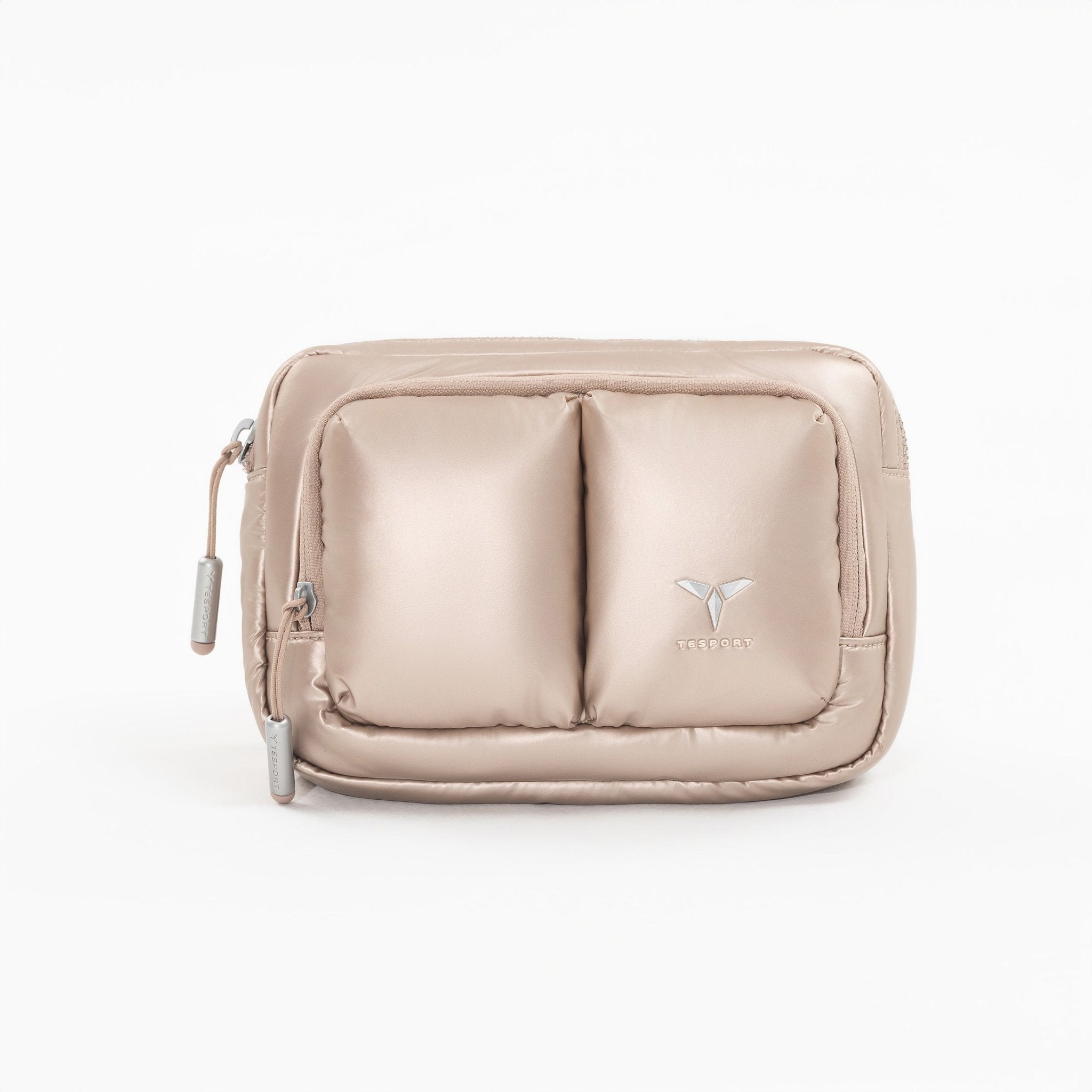 Tesport Cloud Crossbody Belt Bag in Champagne front view