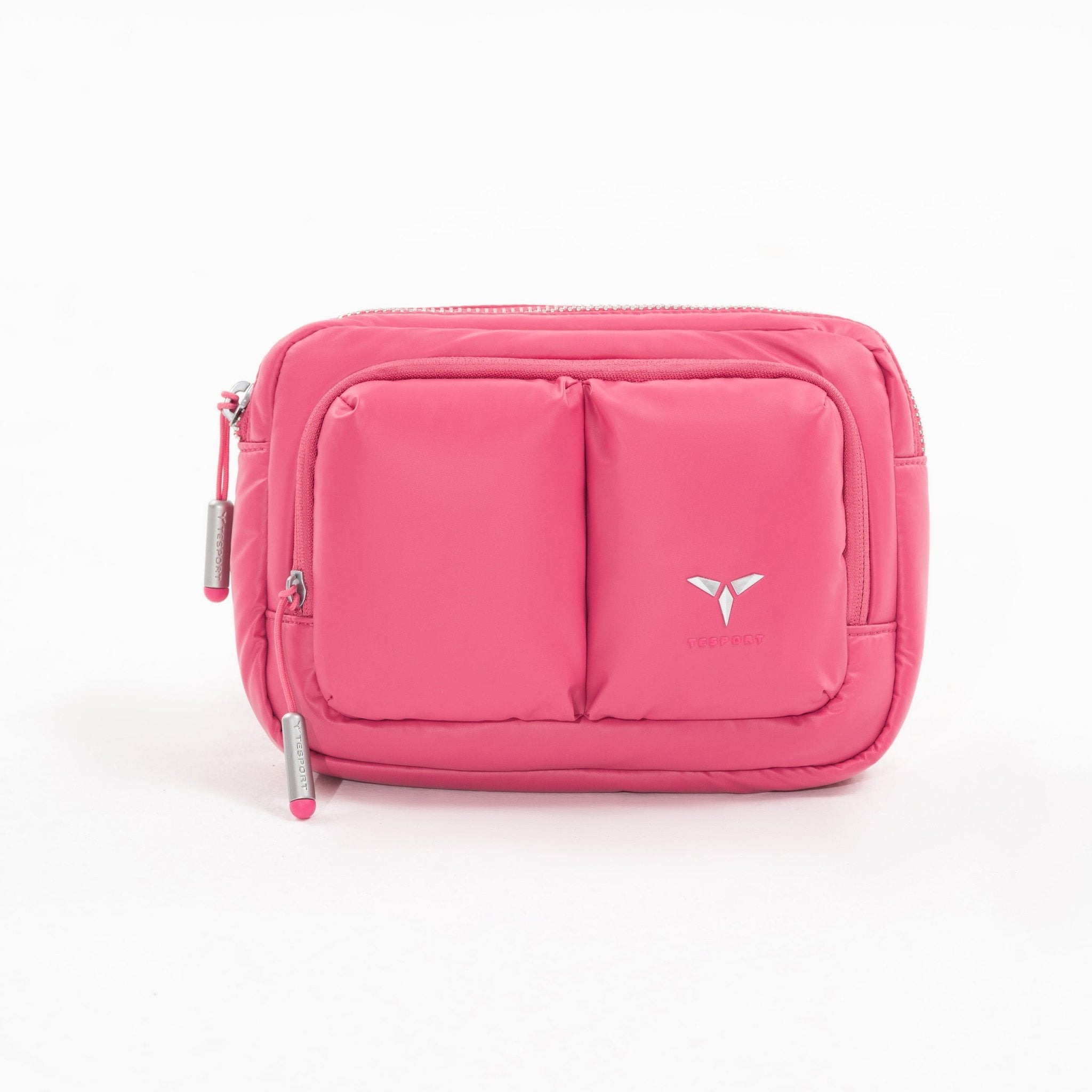 Tesport Cloud Crossbody Belt Bag in Pink front view