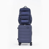 Tesport Cloud Large Backpack in Navy on top of other luggage