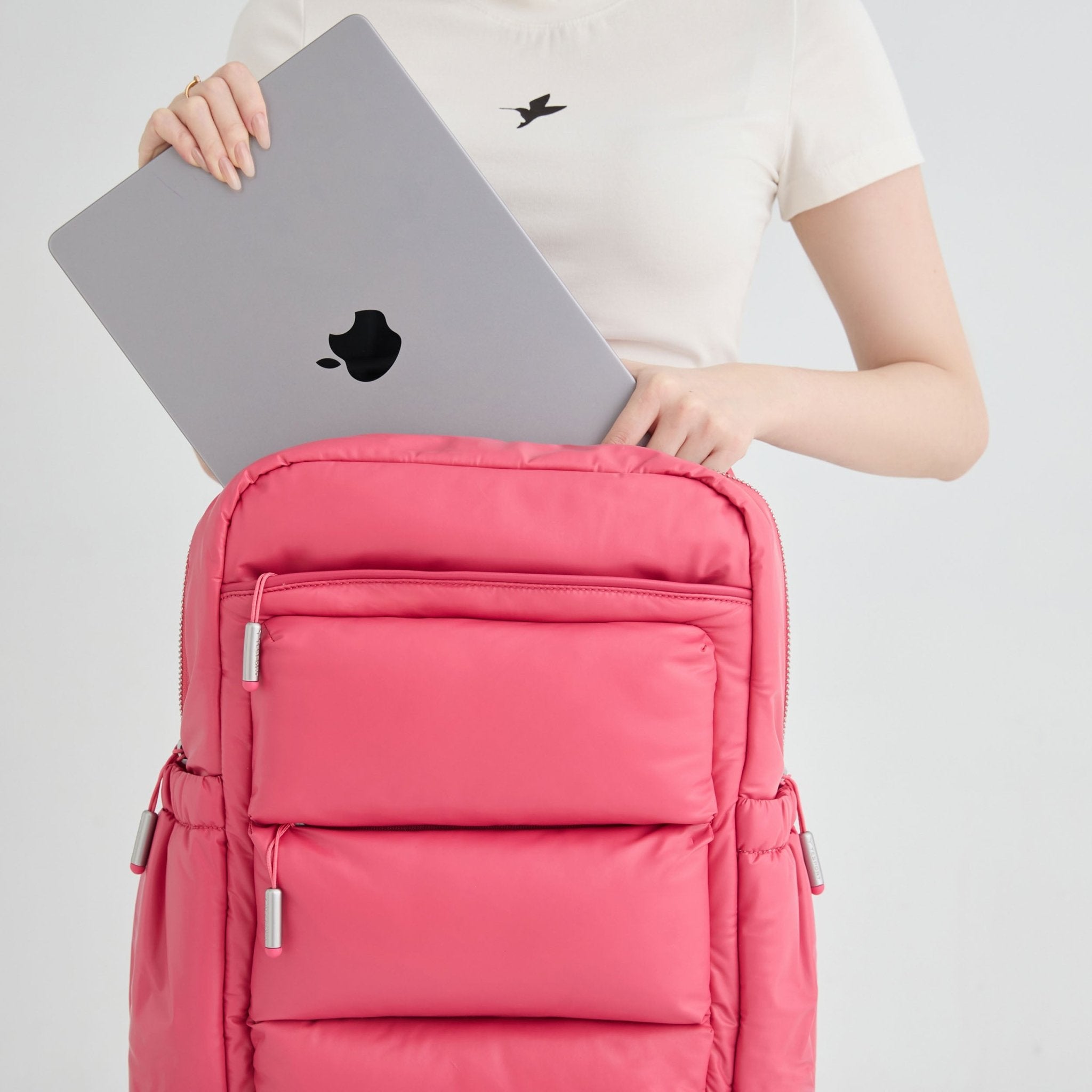 Tesport Cloud Large Backpack in Pink laptop storage