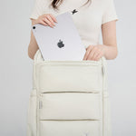 Tesport Cloud Large Backpack in White laptop storage