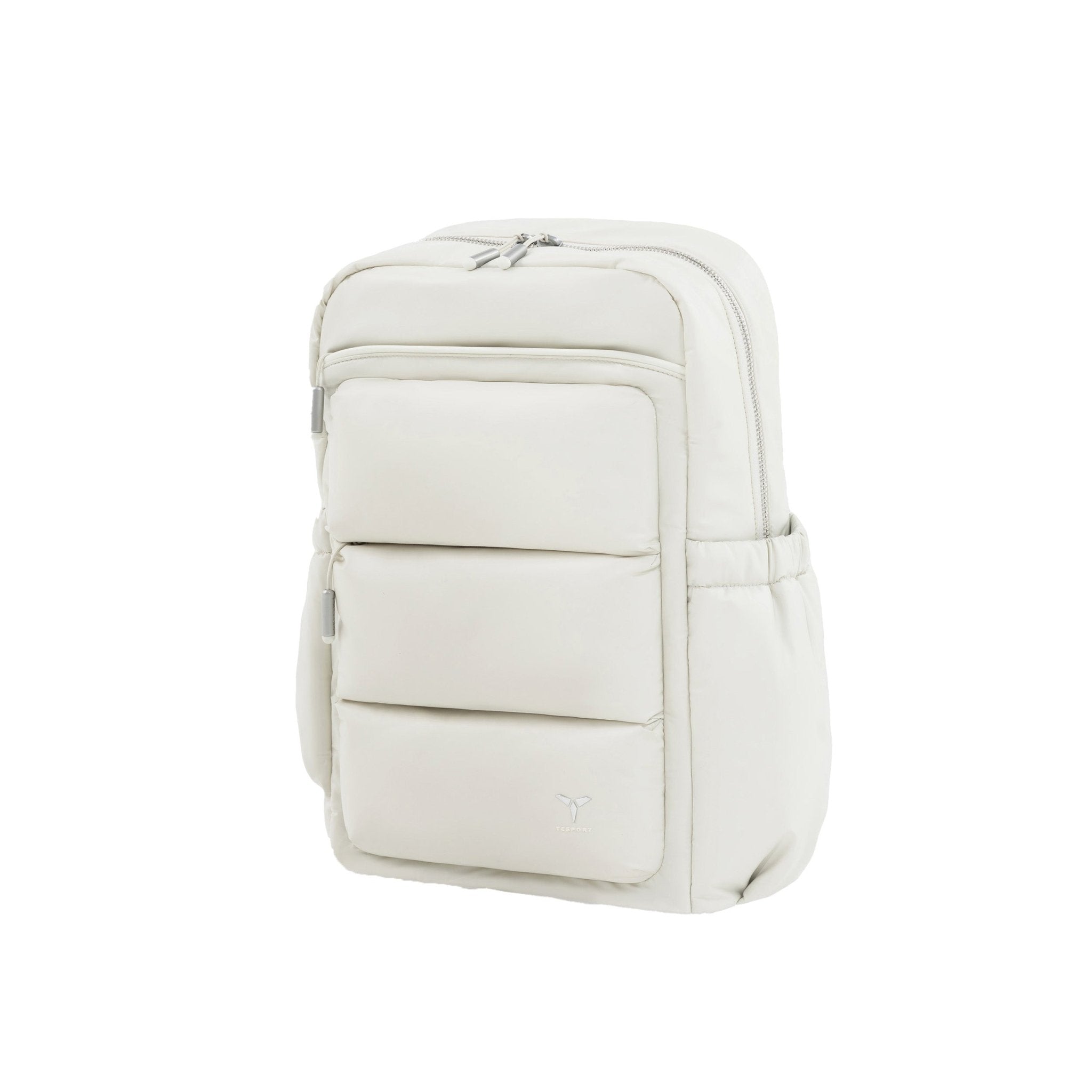Tesport Cloud Medium Backpack in White angled view