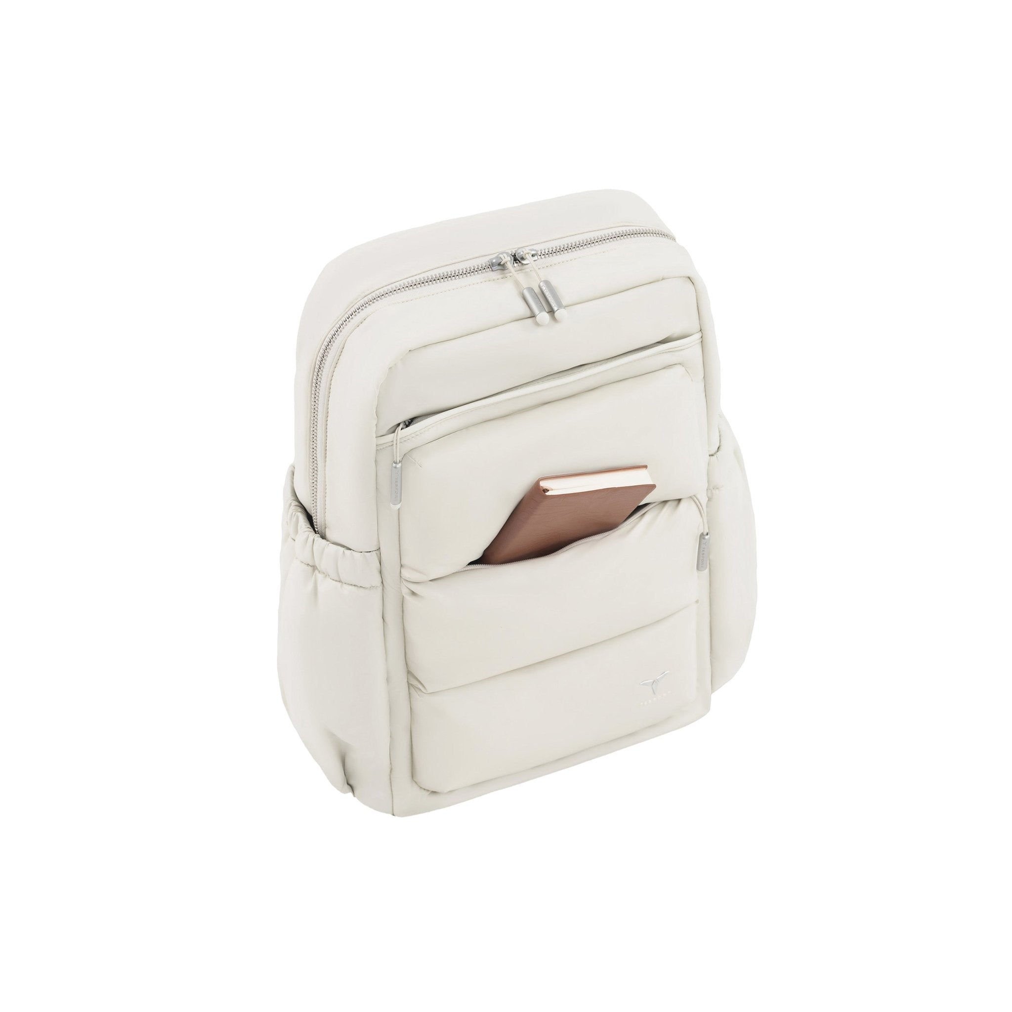 Tesport Cloud Medium Backpack in White book storage