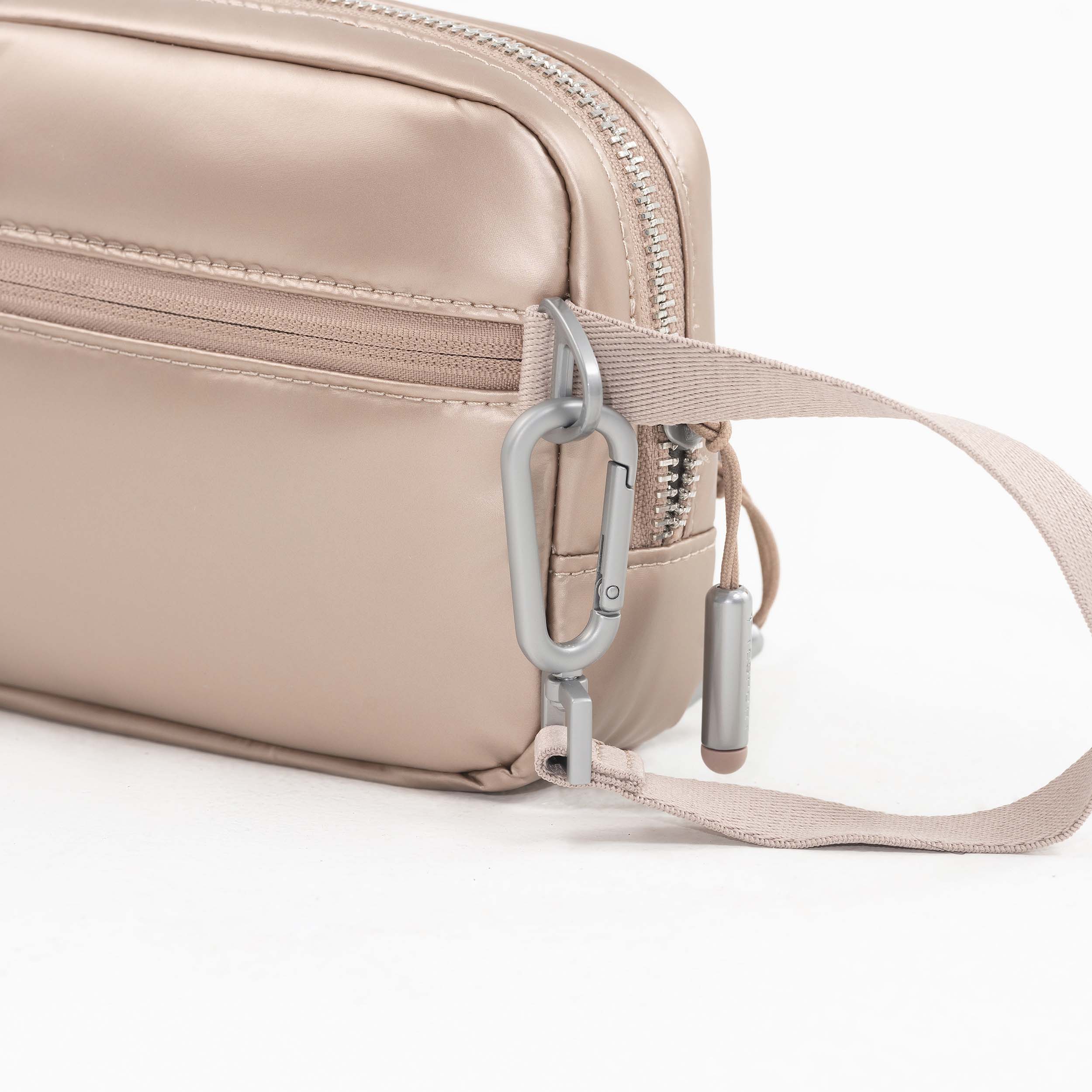 Tesport Cloud Mini Pouch in Champagne wrist wrap detail