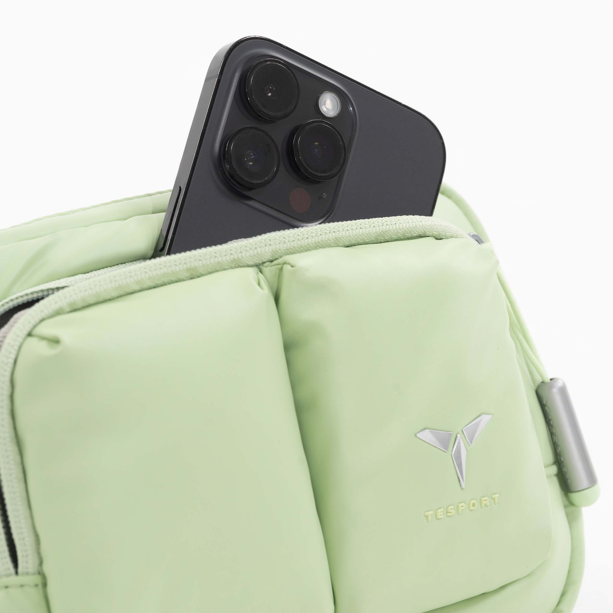 Tesport Cloud Mini Pouch in Apple Green phone storage