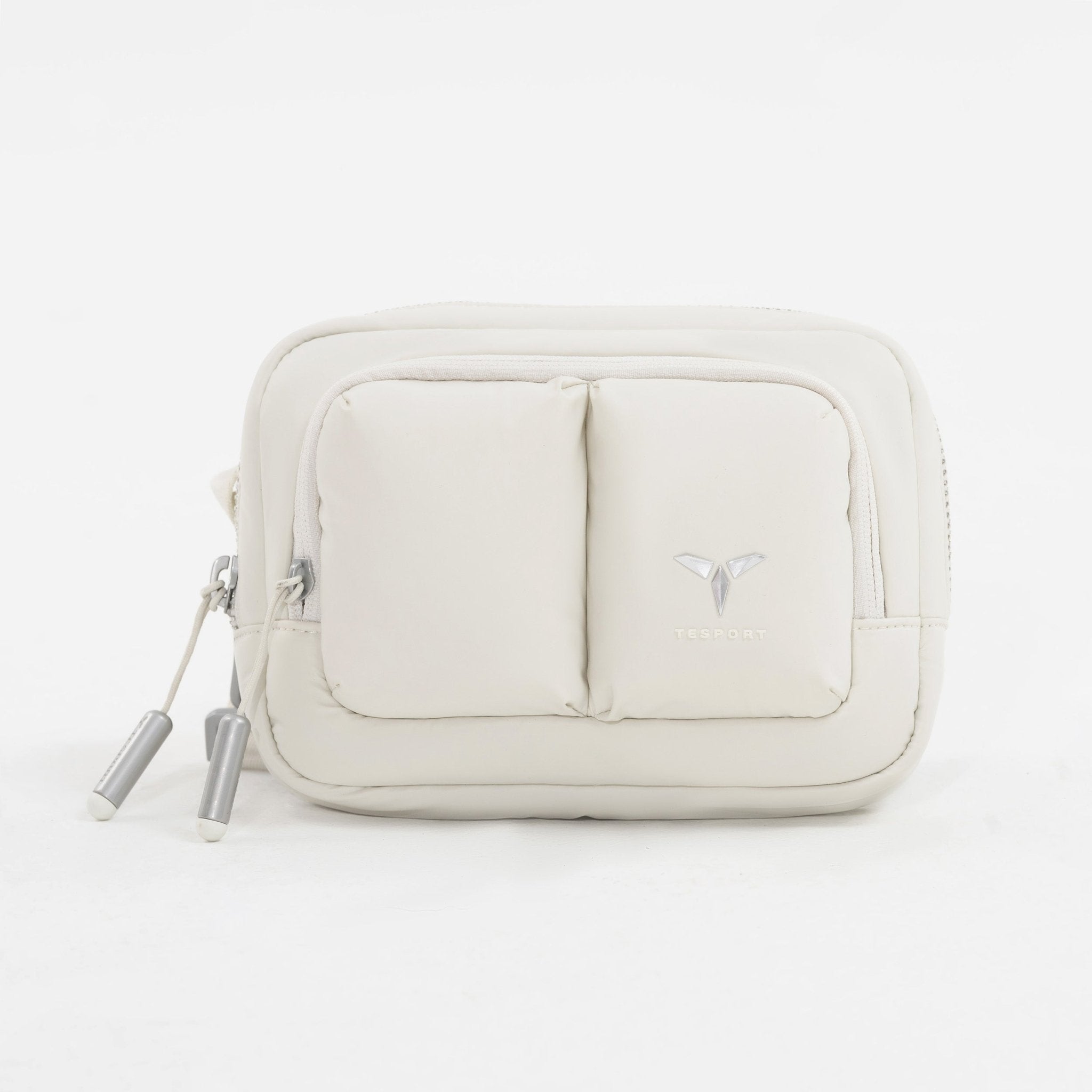 Tesport Cloud Mini Pouch in White front view