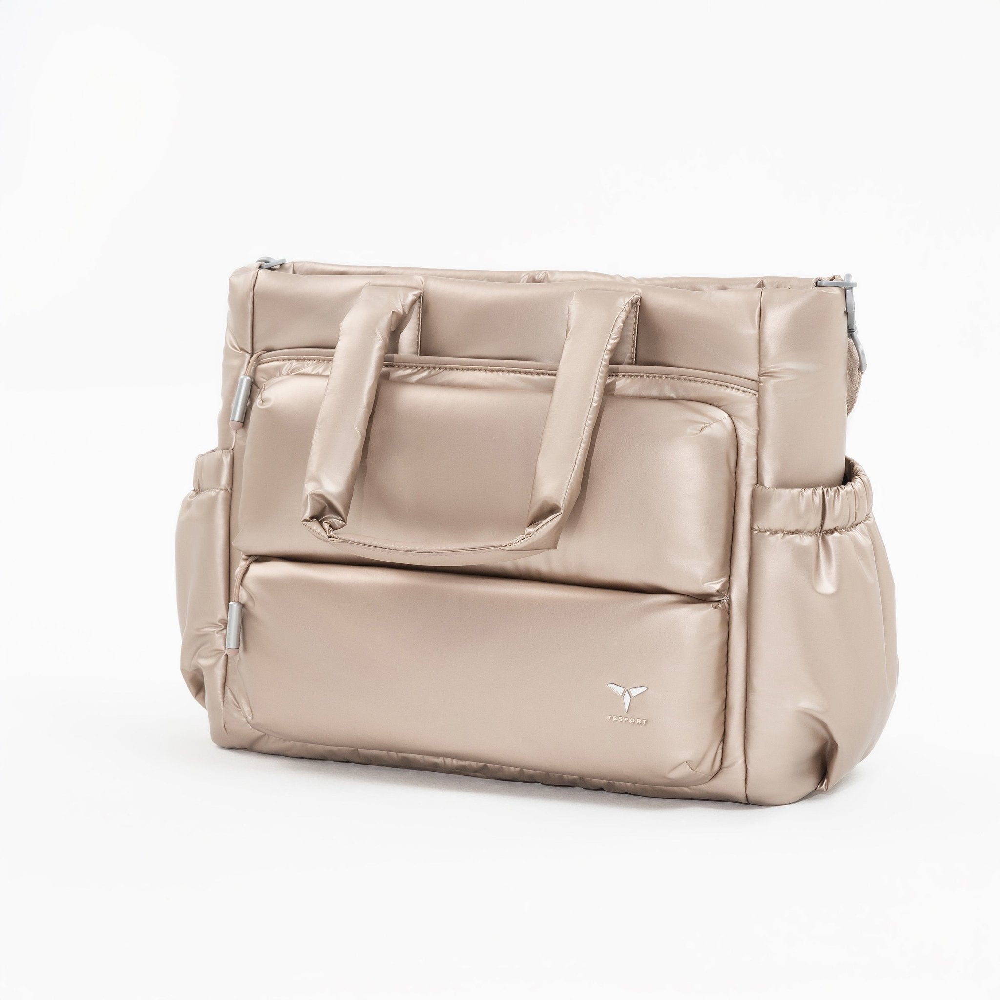 Tesport Cloud Tote in Champagne angled view
