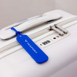 Tesport™ Silicone Address Bag Tag in Blue on back