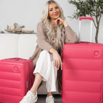 Tesport Cloud Large Check-In In Pink model shot