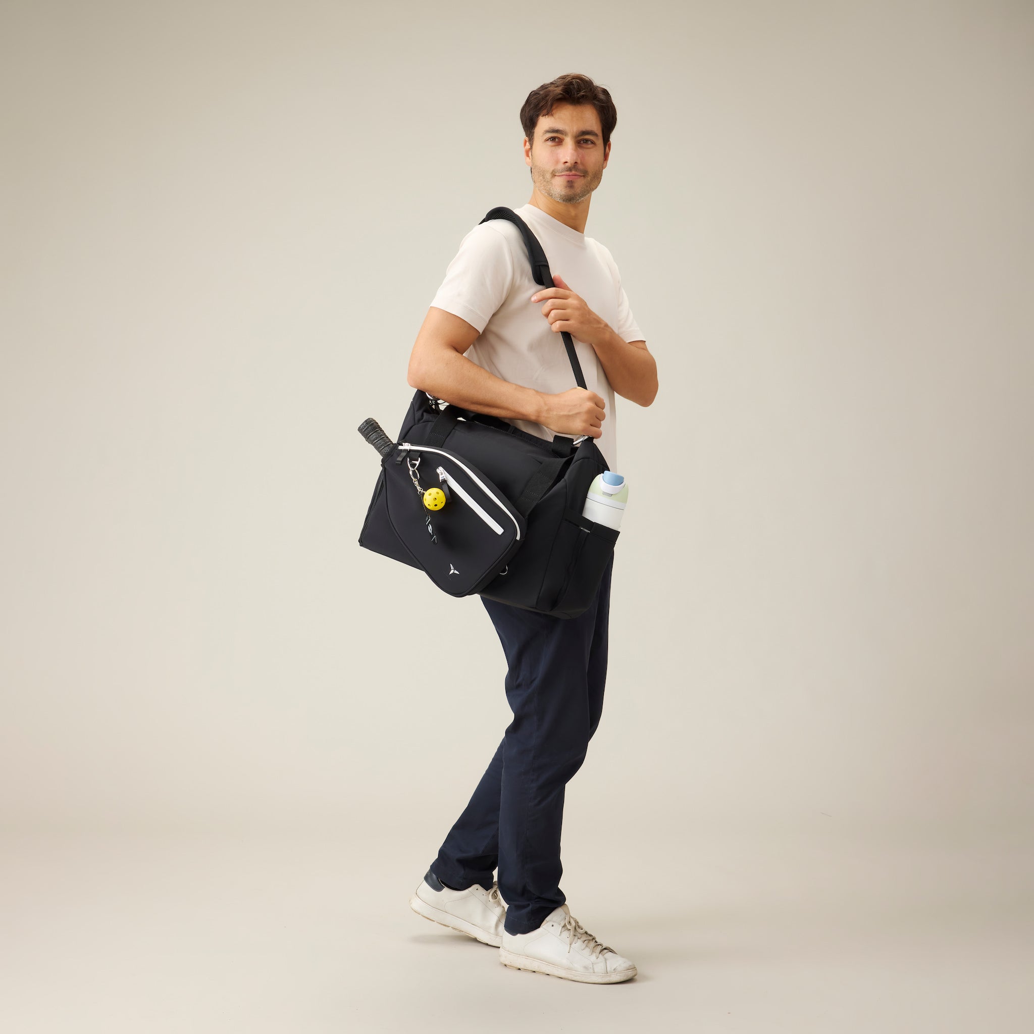 Tesport 2-in-1 Pickleball Bag and Paddle Sleeve in Black | Patent Pending - Tesport