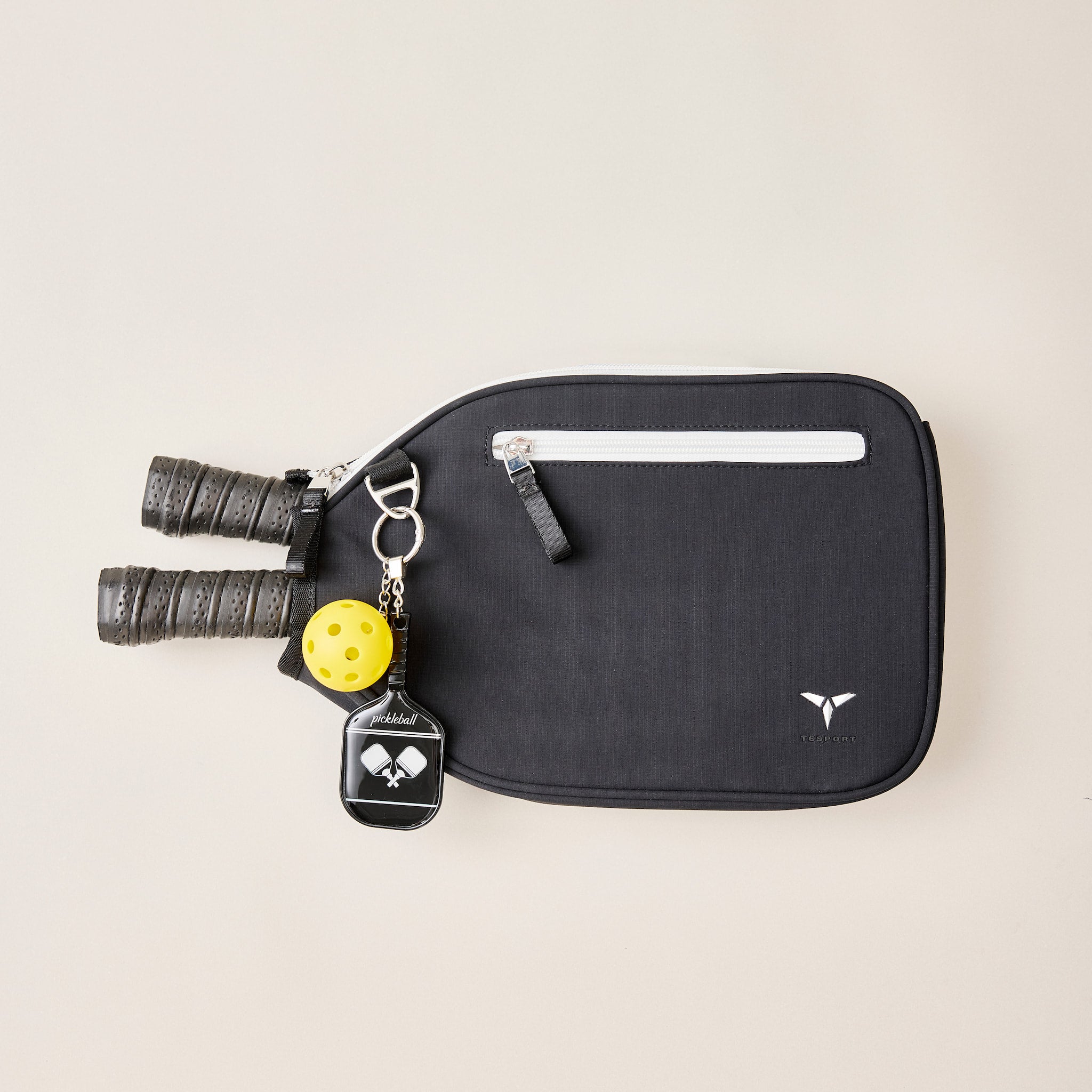 Tesport 2-in-1 Pickleball Bag and Paddle Sleeve in Black | Patent Pending - Tesport