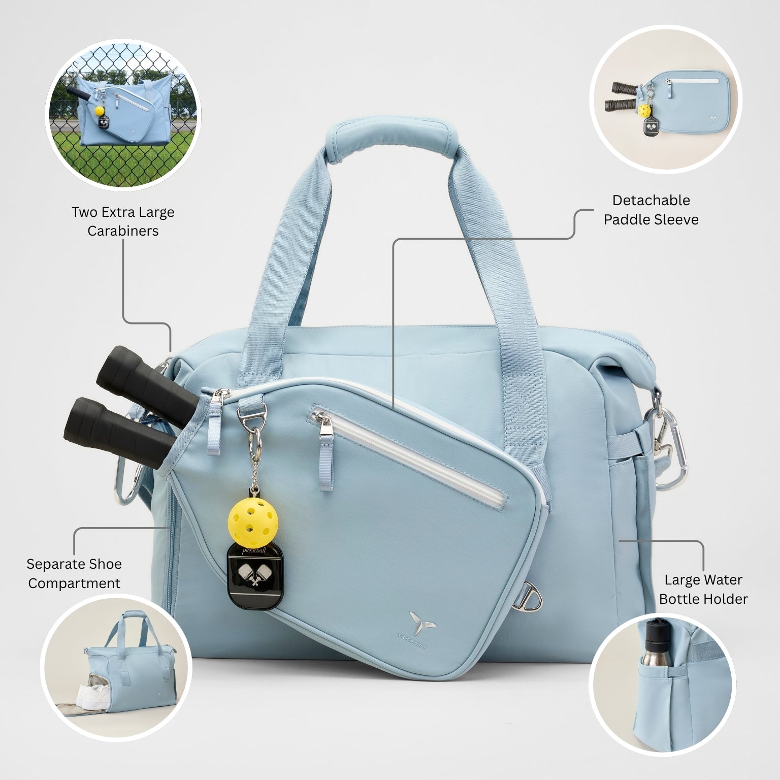 2-in-1 Convertible Pickleball Bag - Tesport