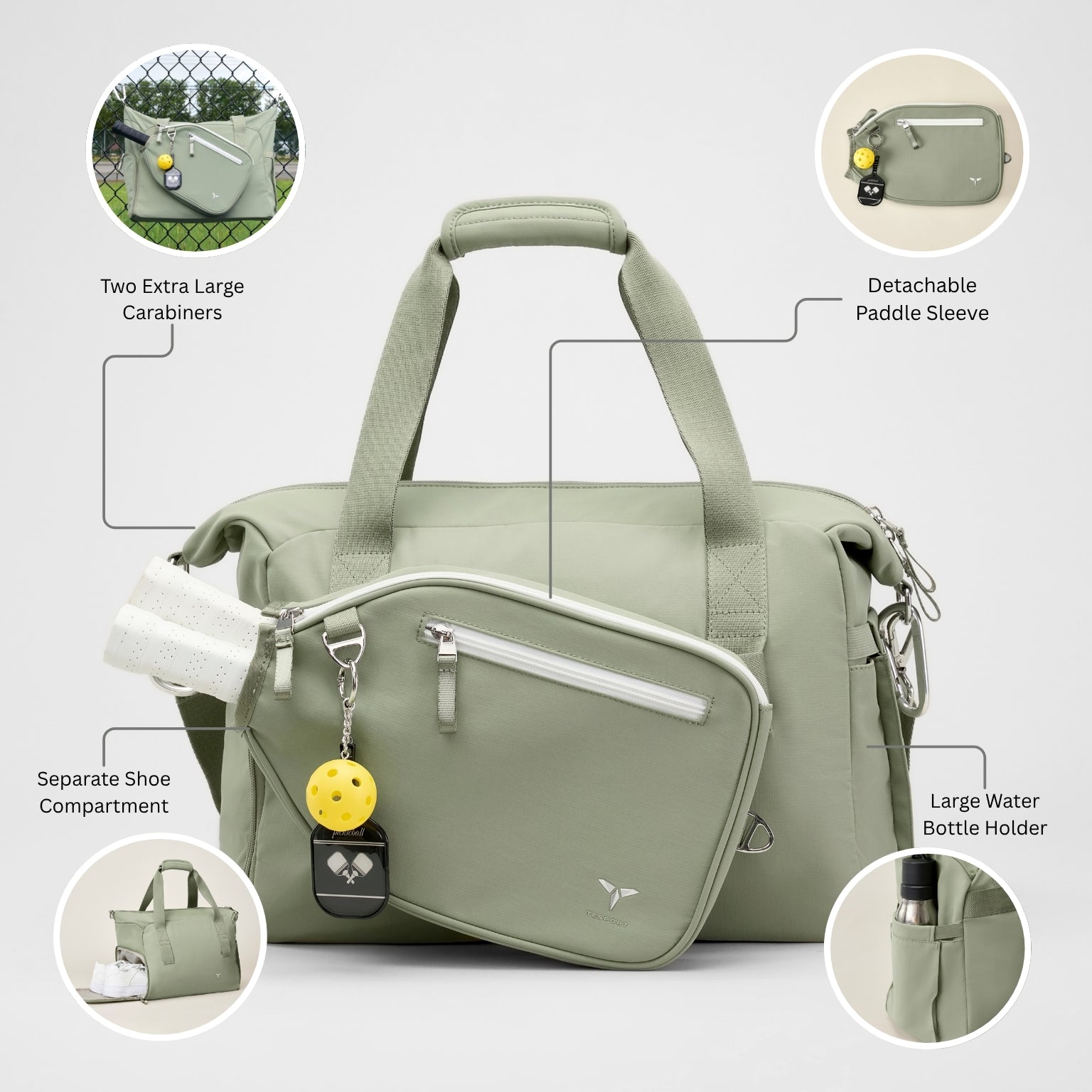 2-in-1 Convertible Pickleball Bag - Tesport