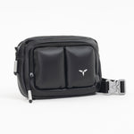 Tesport Cloud Crossbody Belt Bag in Black angled view