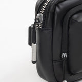 Tesport Cloud Crossbody Belt Bag in Black zipper detail