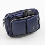 Tesport Cloud Crossbody Belt Bag in Navy phone holder