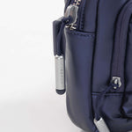 Tesport Cloud Crossbody Belt Bag in Navy zipper detail