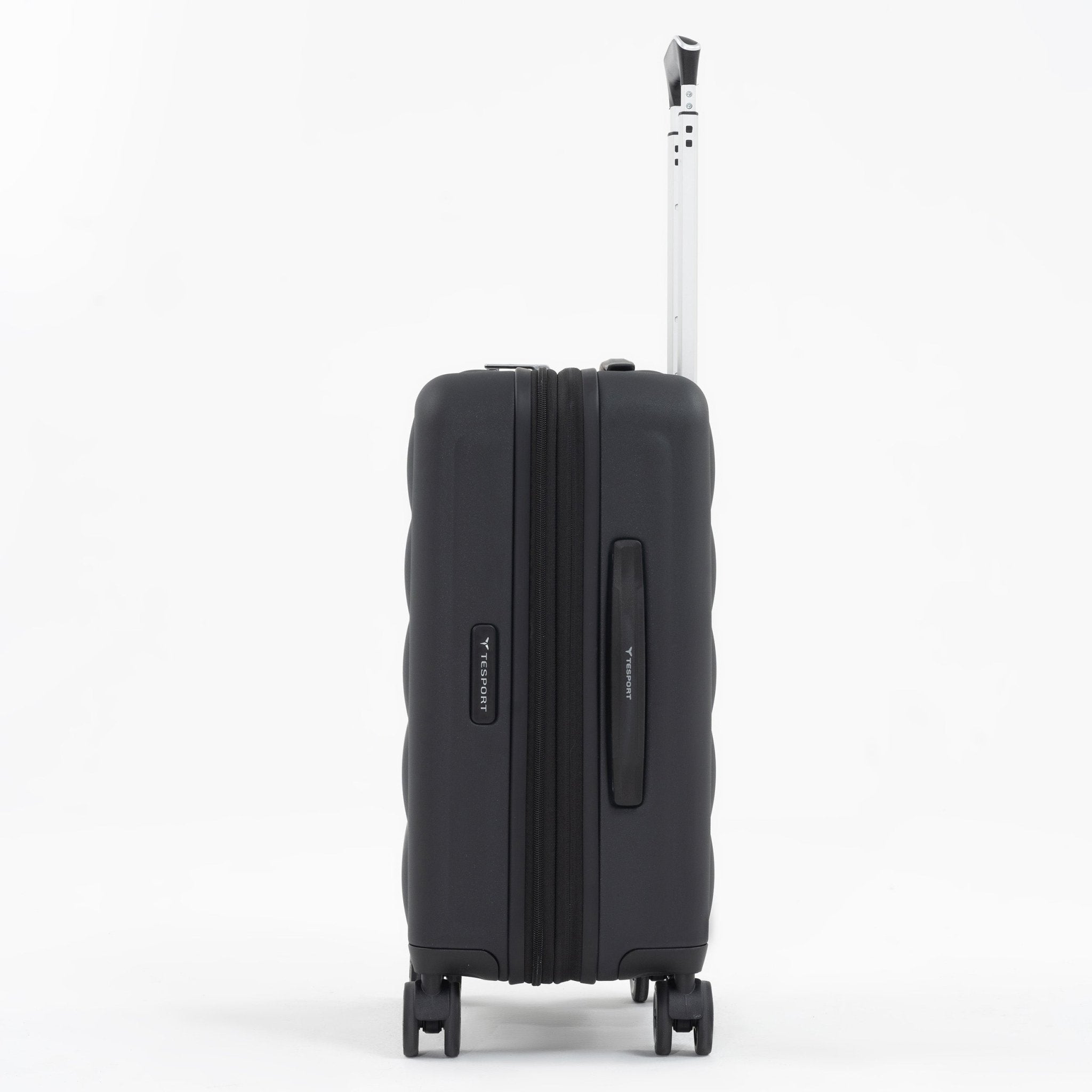 Tesport Cloud Flex Carry-On Luggage in Black side shot