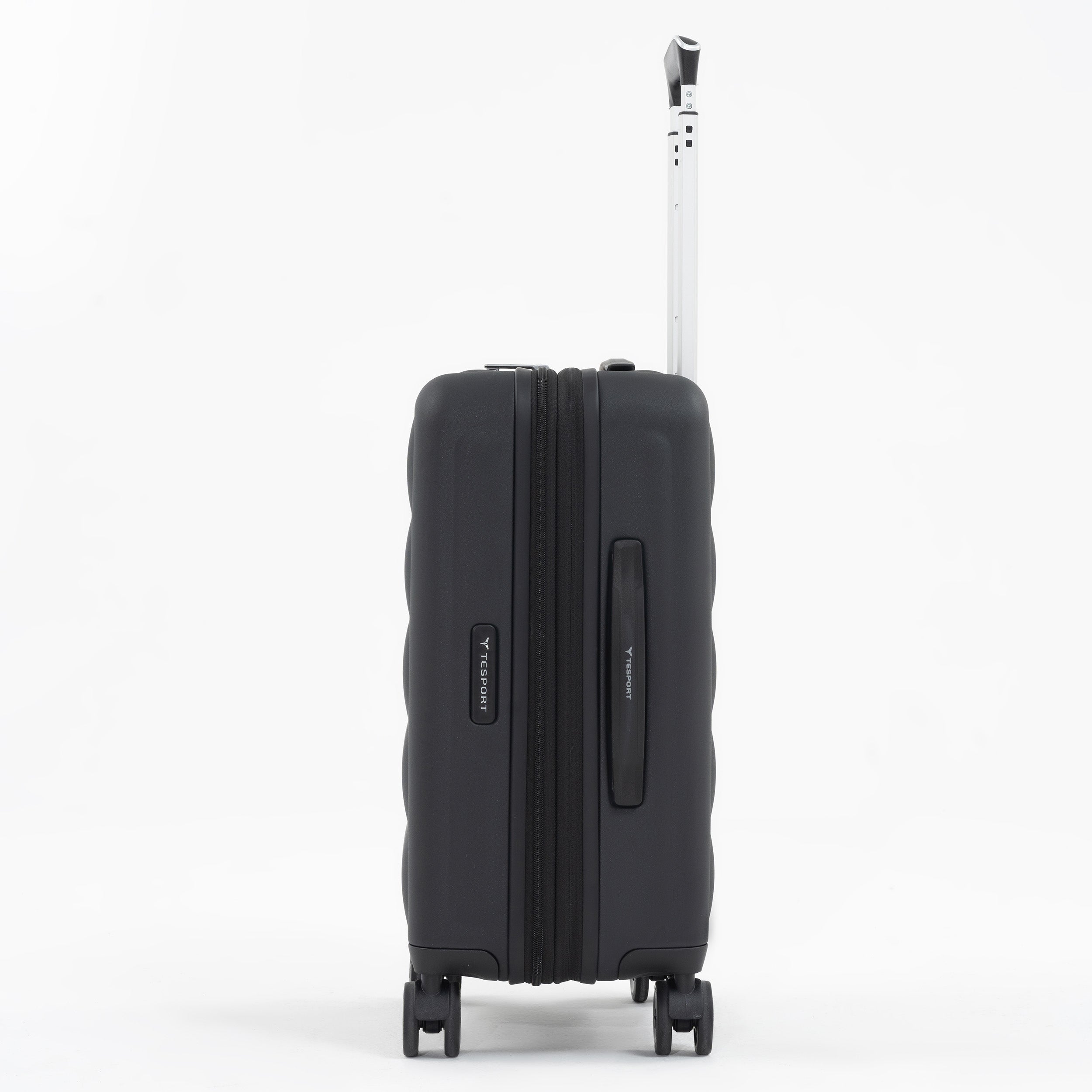 Tesport Cloud Flex Carry-On Luggage in Black side shot
