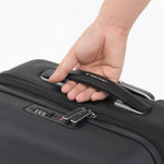 Tesport Cloud Flex Carry-On Luggage in Black comfort handle