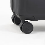 Tesport Cloud Flex Carry-On Luggage in Black 360 wheels shot