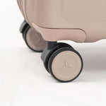 Tesport Cloud Flex Carry-On in Champagne 360 wheel view