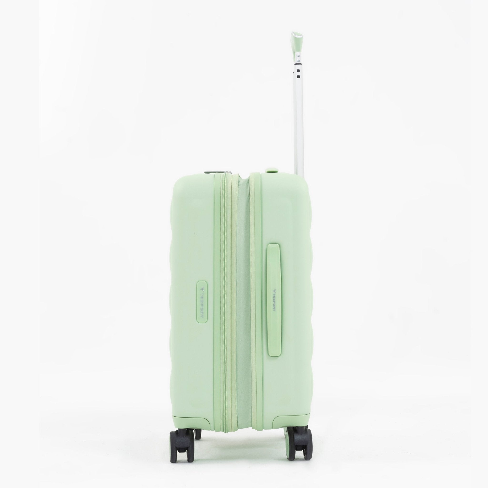 Tesport Cloud Flex Carry-On in Apple Green side flex view