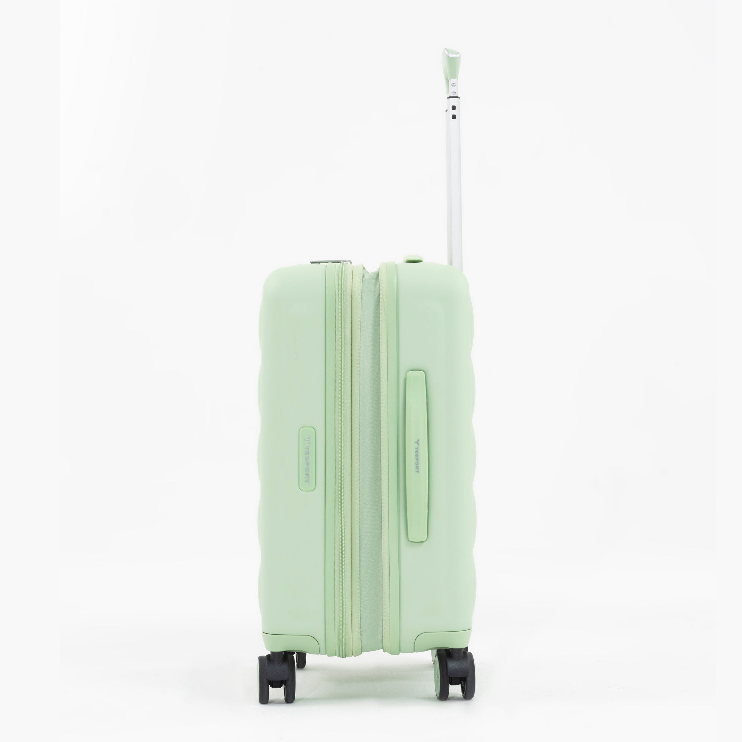 Tesport Cloud Flex Carry-On in Apple Green side flex view