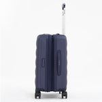 Tesport Cloud Flex Carry-On Luggage in Navy side flex shot