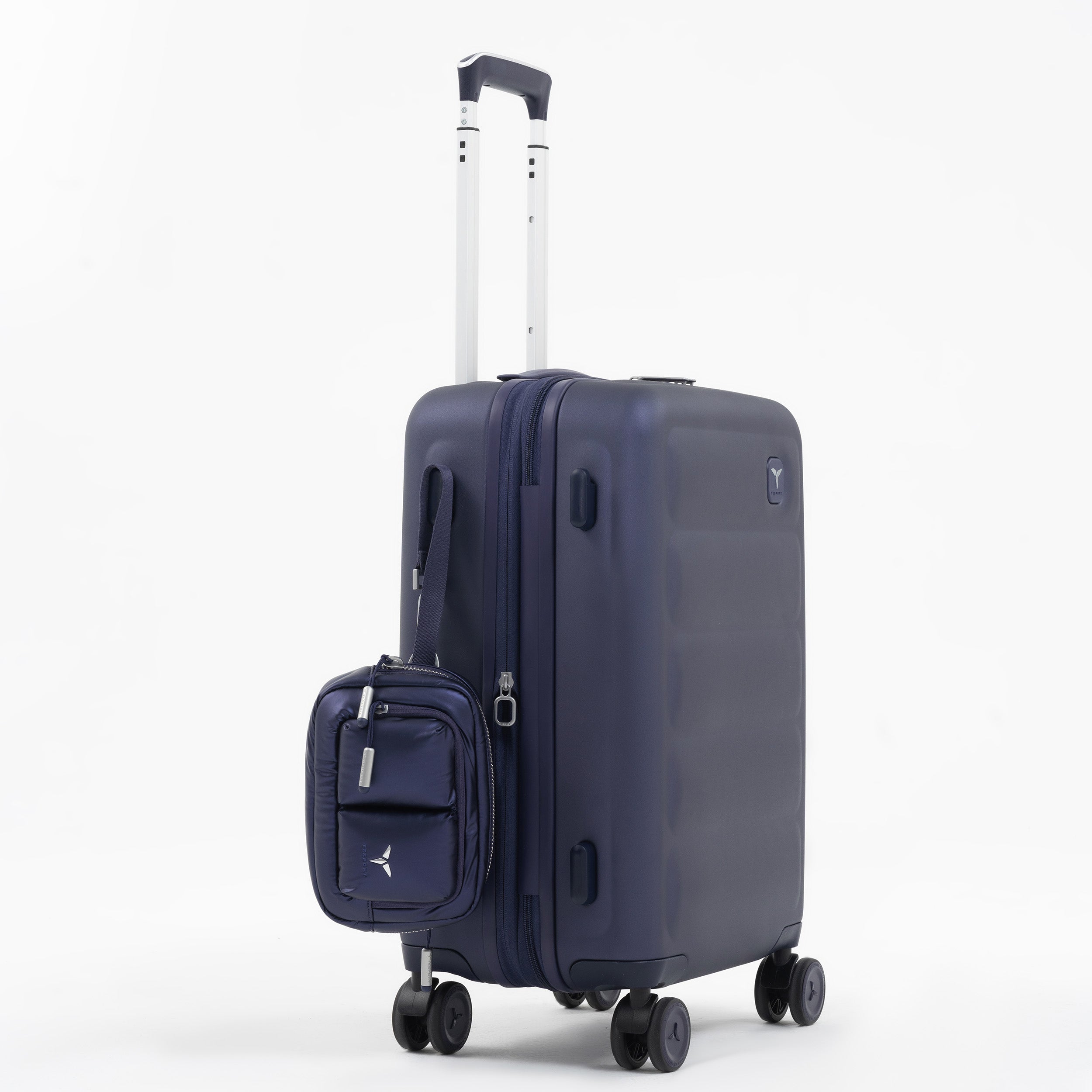 Tesport Cloud Flex Carry-On Luggage in Navy with accessories