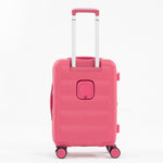 Tesport Cloud Flex Carry-On Luggage in Pink with back view
