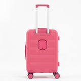 Tesport Cloud Flex Carry-On Luggage in Pink with back view