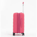 Tesport Cloud Flex Carry-On Luggage in Pink side flex shot