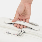 Tesport Cloud Flex Carry-On Luggage in White comfort handle