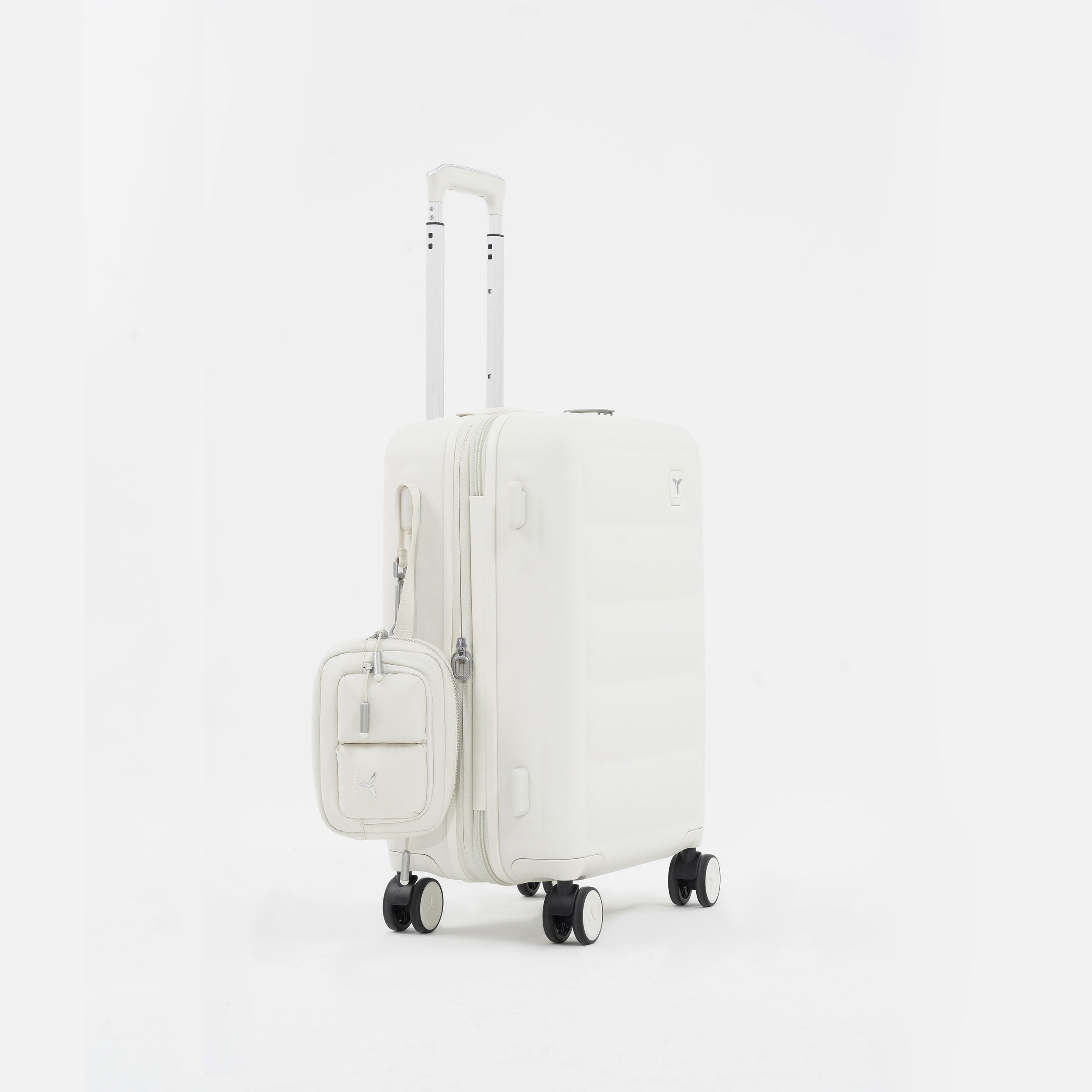 Tesport Cloud Flex Carry-On Luggage in White with accessories