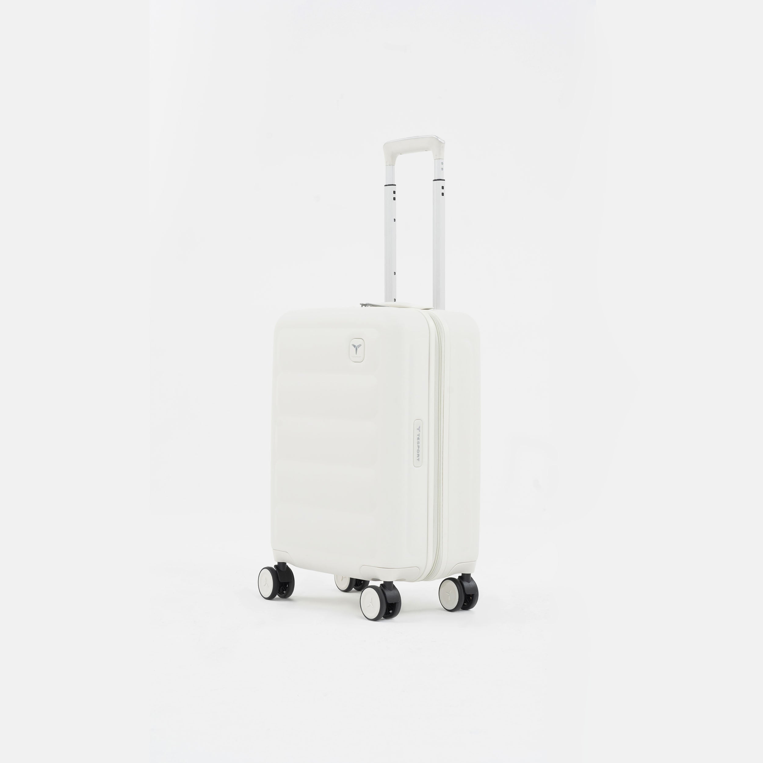 Tesport Cloud International Carry-On in White angled view