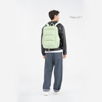 Tesport Cloud Large Backpack in Apple Green with male model