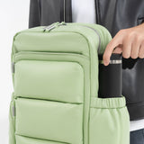 Tesport Cloud Large Backpack in Apple Green bottle holder