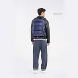 Tesport Cloud Large Backpack in Navy with male model