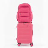 Tesport Cloud Large Backpack in Pink on top of luggage