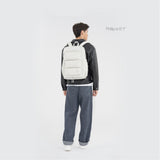 Tesport Cloud Large Backpack in White with male model
