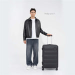 Tesport Cloud Large Check-In In Black with male model