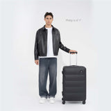 Tesport Cloud Large Check-In In Black with male model