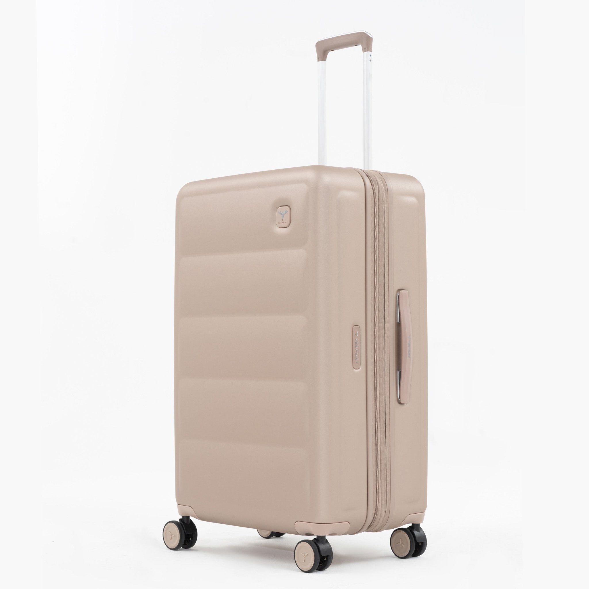 Tesport Cloud Large Check-In In Champagne angled view