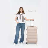 Tesport Cloud Large Check-In In Champagne with female model