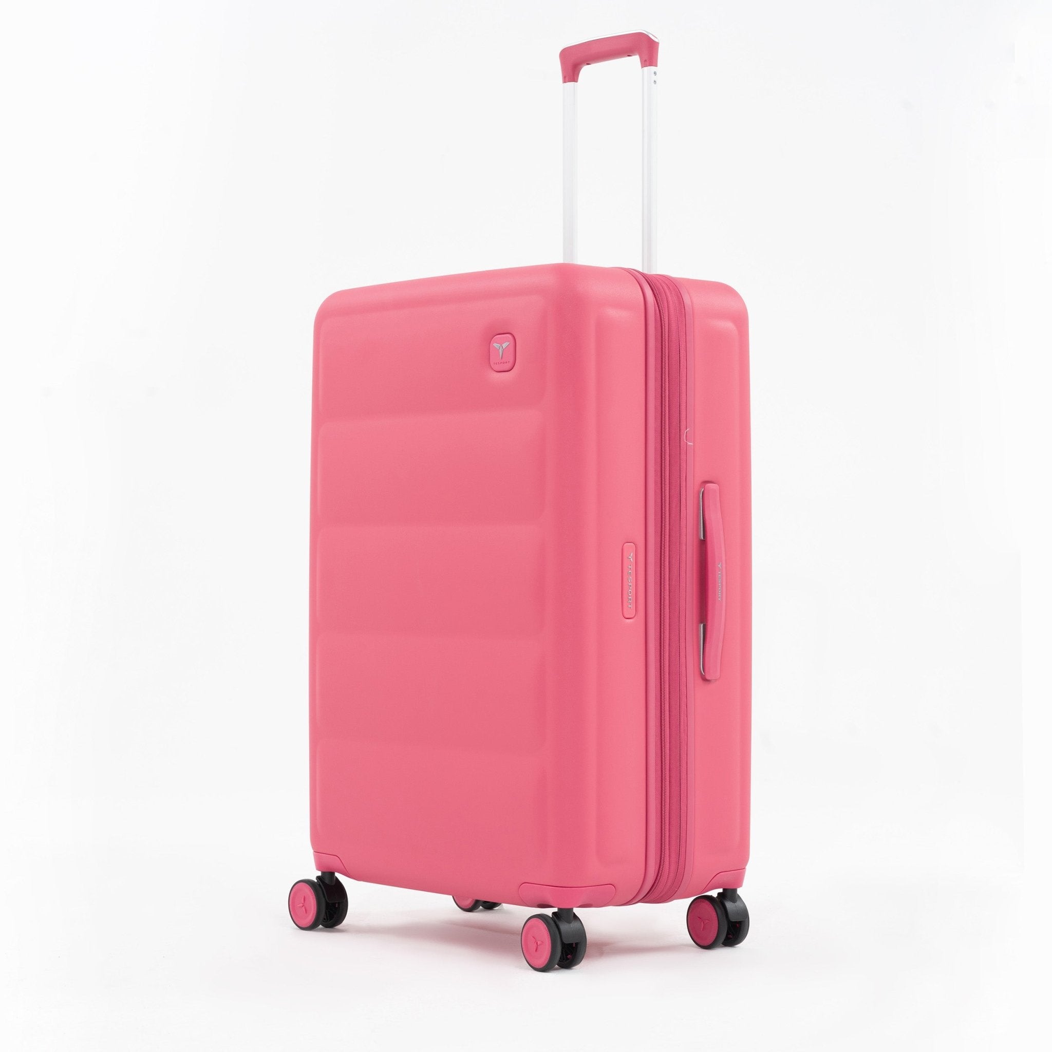Tesport Cloud Large Check-In In Pink angled view