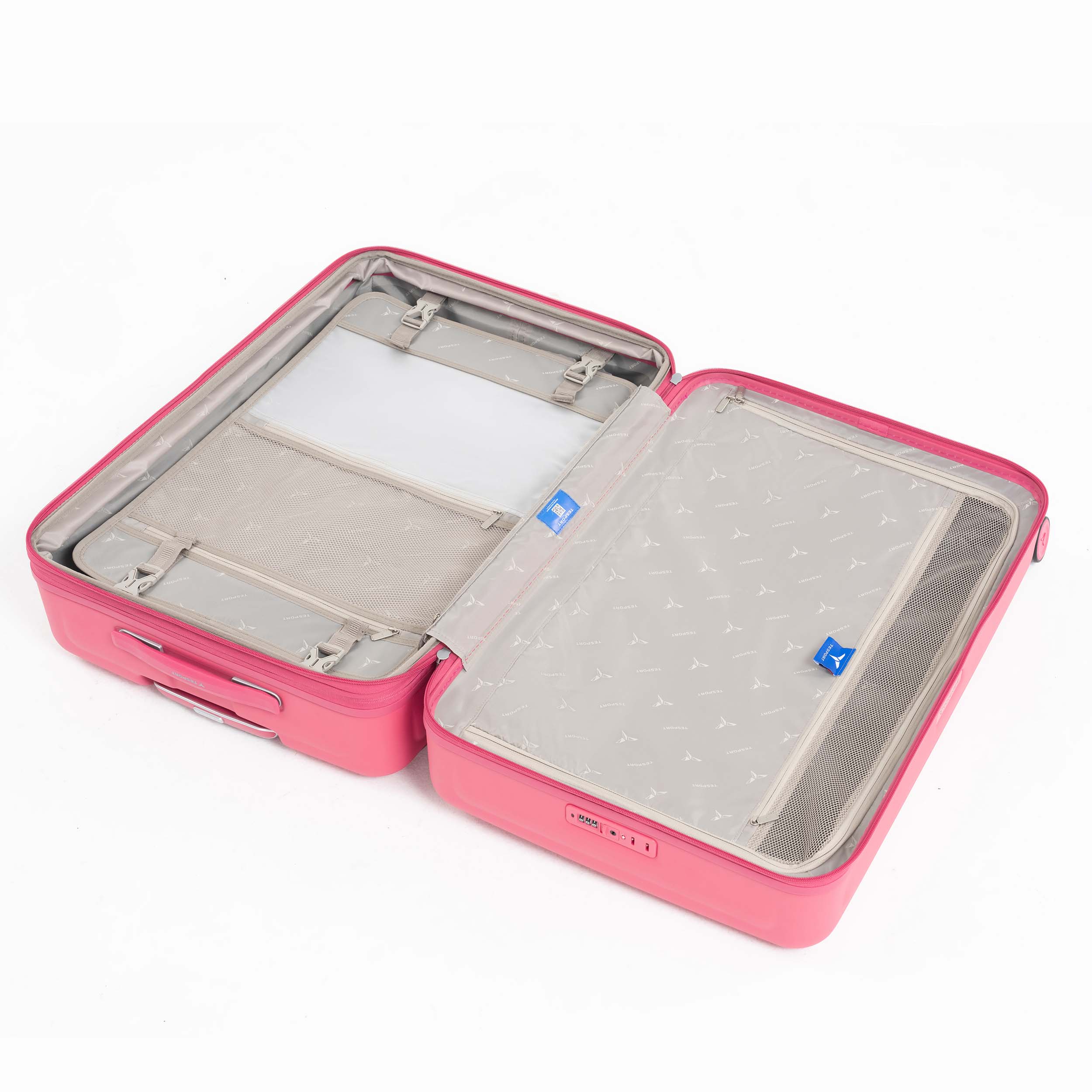 Tesport Cloud Large Check-In In Pink interior storage shot