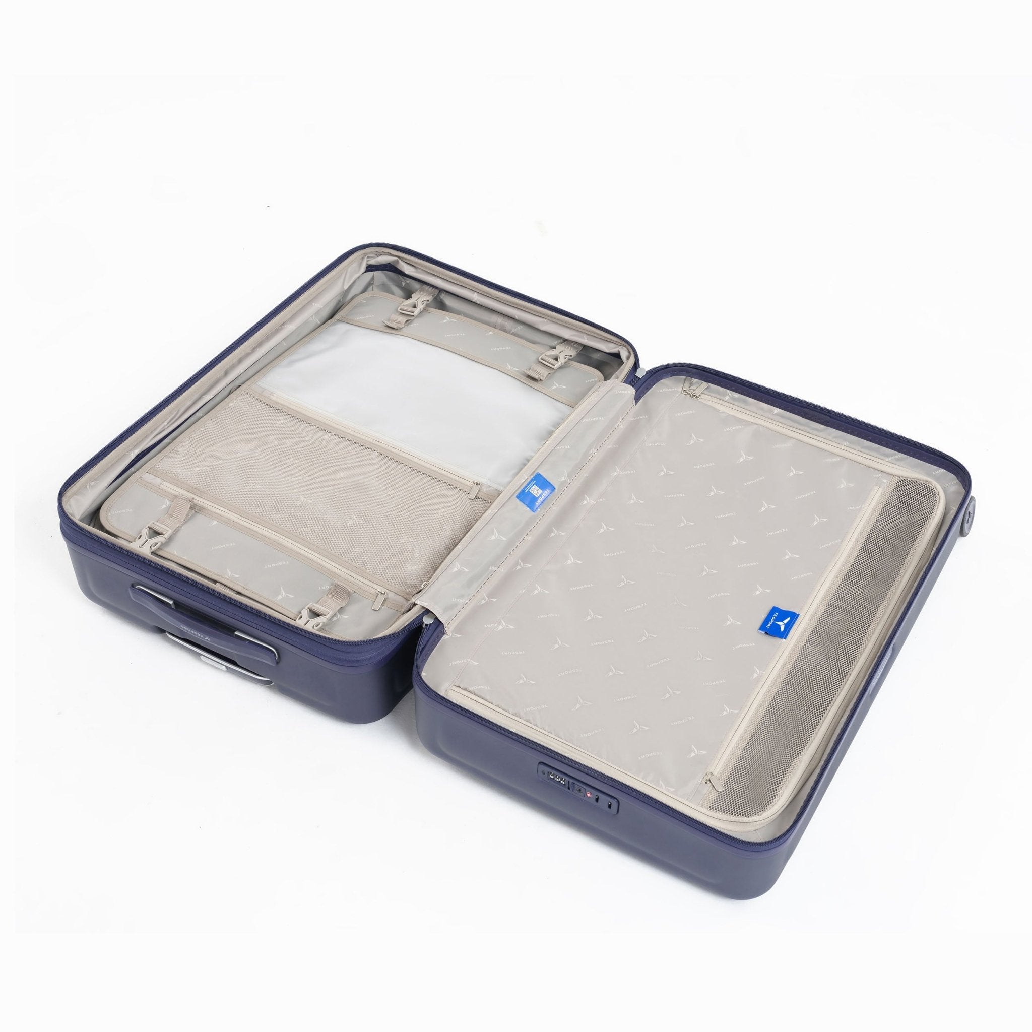 Tesport Cloud Medium Check-In In Navy interior storage
